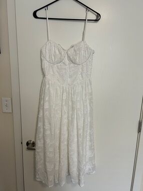 White Lace Corset Dress, Size M